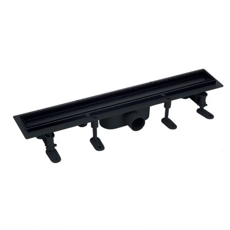 Душовий трап Mixxus DRAIN-06-60 BLACK з пластиковою основою та накладкою з нерж.сталі SUS304 70x600